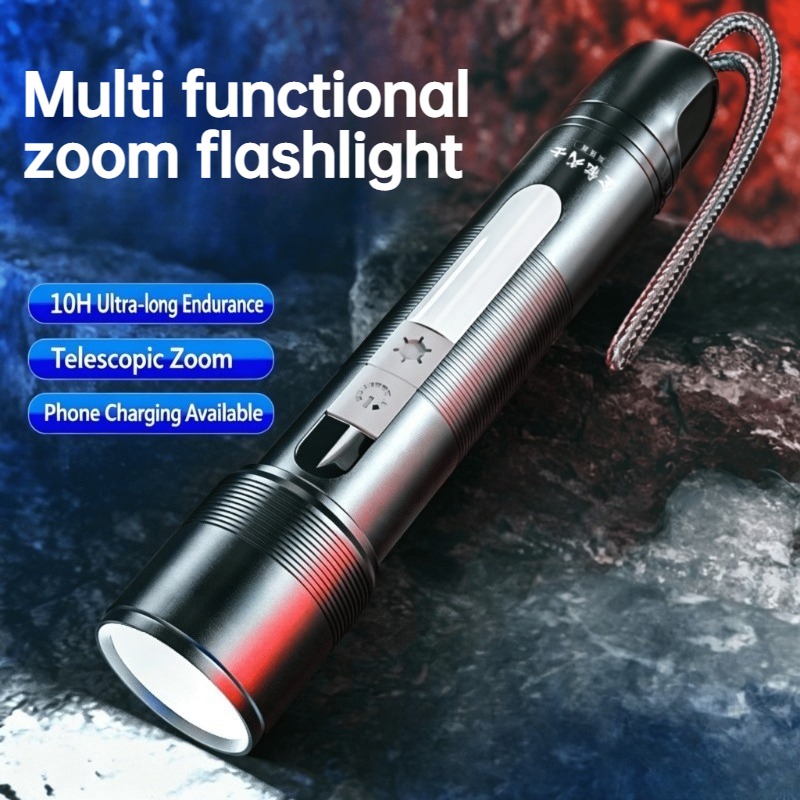 Outdoor Power Lights - Torcia LED Multifunzione Zoomabile con Luce