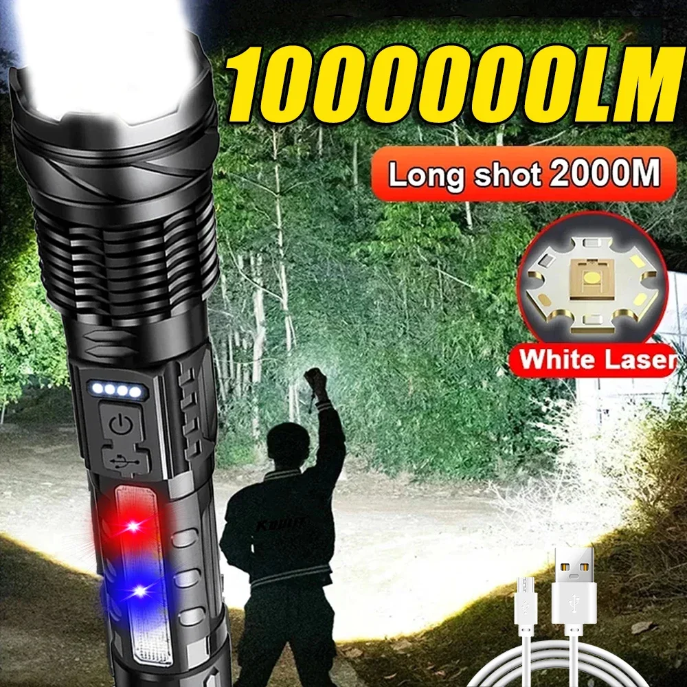 Outdoor Power Lights - Potente torcia a LED ricaricabile da