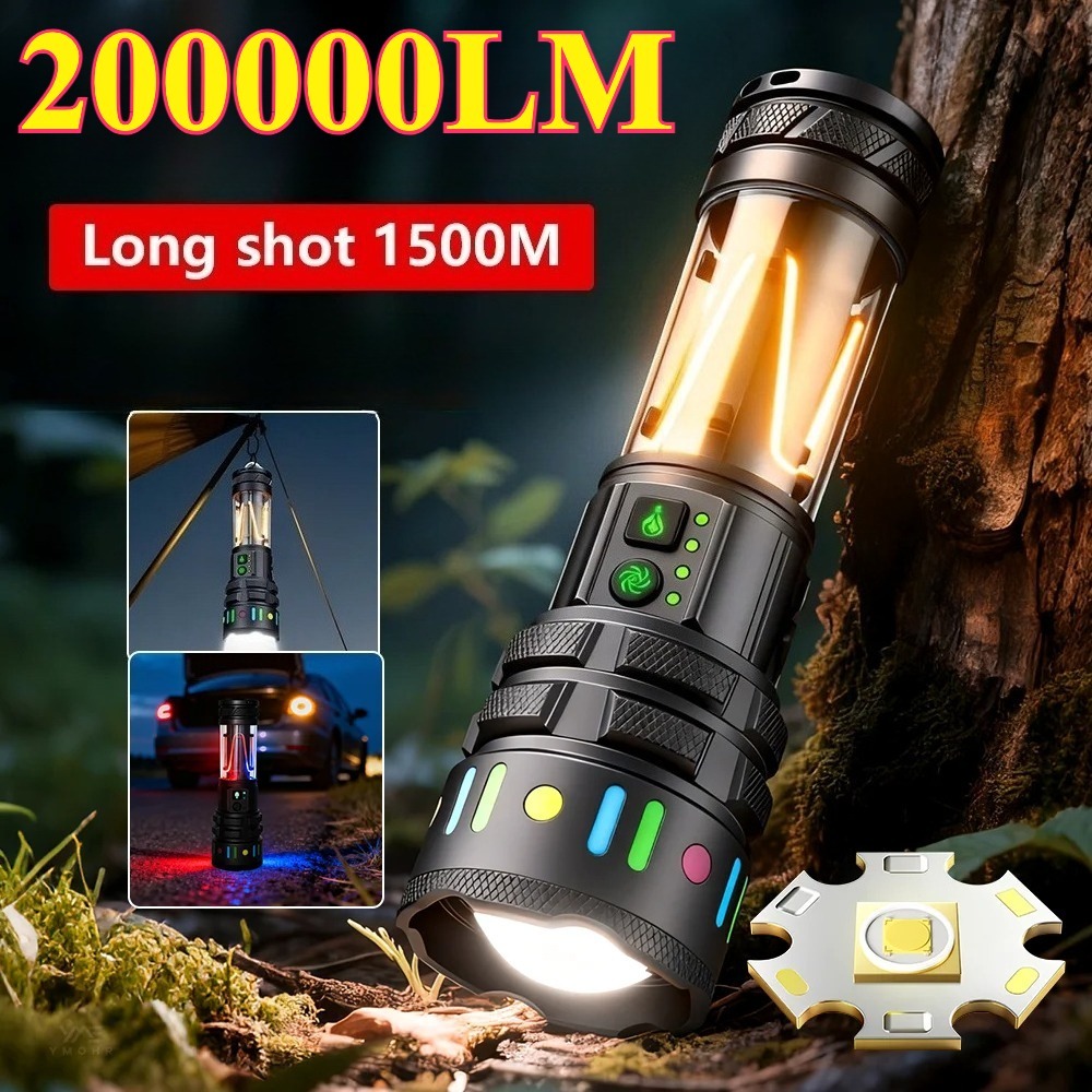 Outdoor Power Lights - Potente Torcia LED Ultra Luminosa Ricaricabile