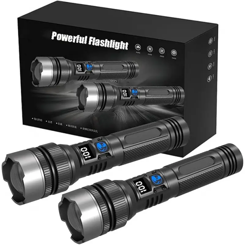 Outdoor Power Bank - Torcia ricaricabile ultraluminosa, torcia compatta e
