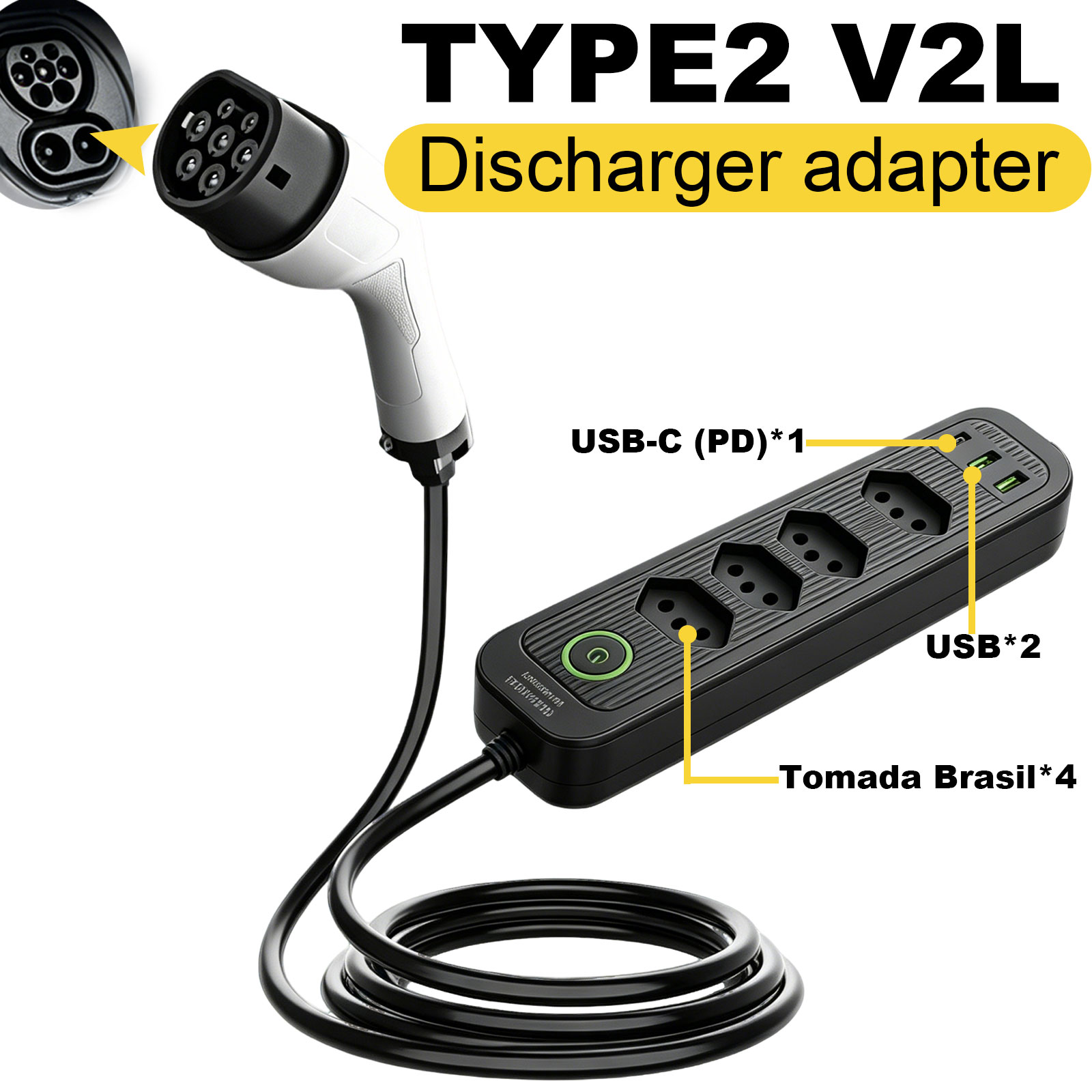 Outdoor Power Module - Adattatore di scarica V2L Tipo 2