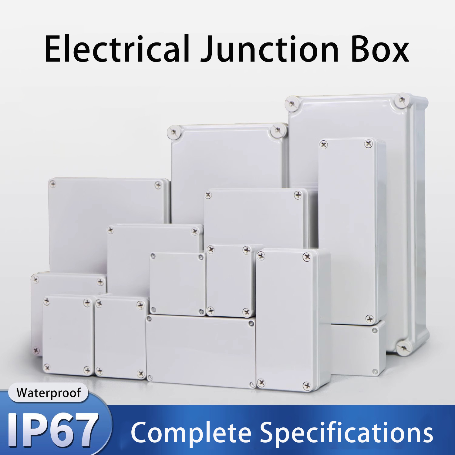 Outdoor Power Outlet Cover - IP67 Grigio/Coperchio trasparente Scatola di giunzione