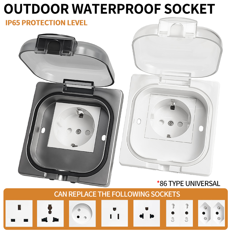 Outdoor Power Module - Presa esterna impermeabile IP65, piastra a