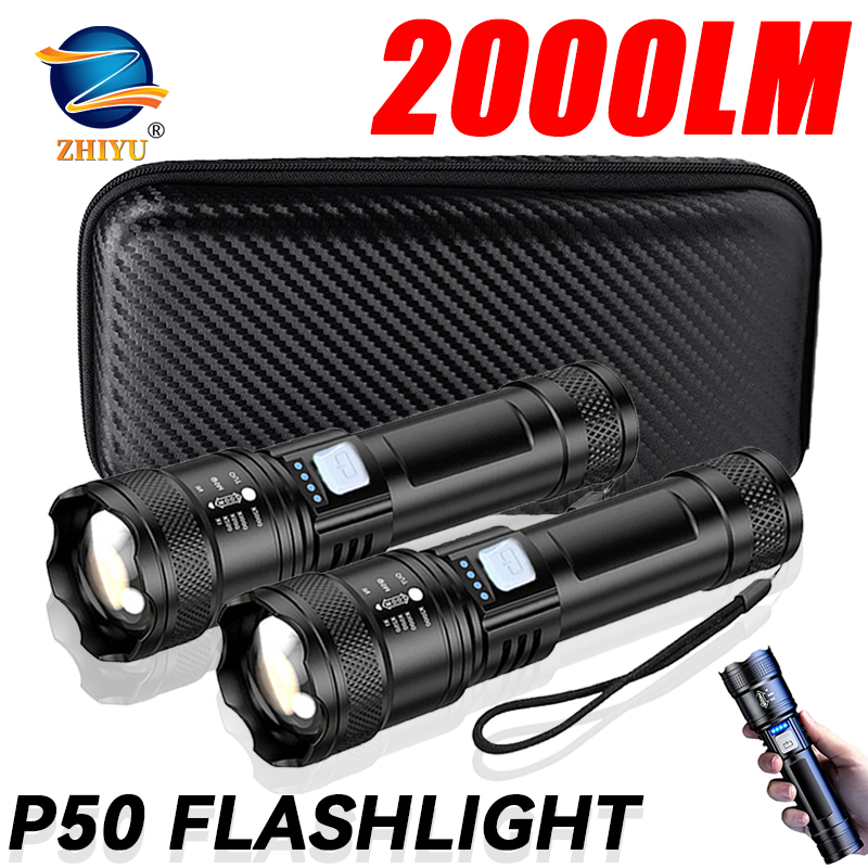 Outdoor Power Bank - Torcia tattica a LED 2000LM Torcia