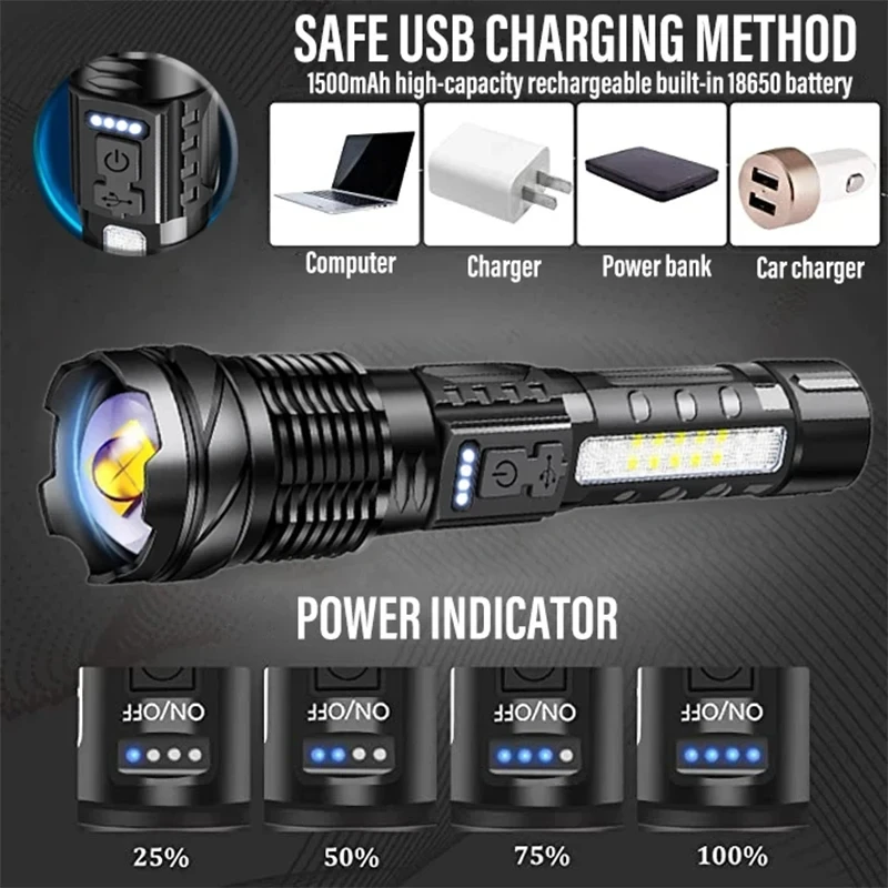 Potente torcia a LED ricaricab - Outdoor Power Lights recensione e prezzo