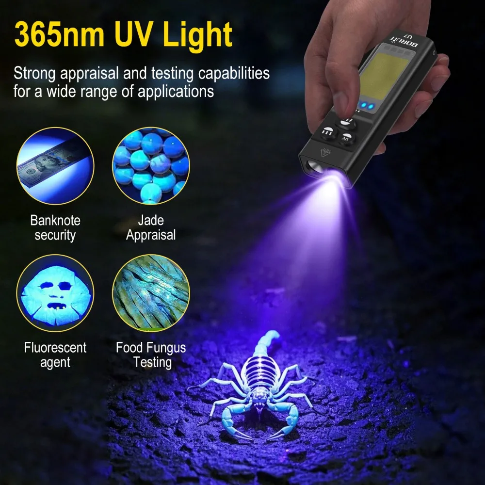 BORUiT U7 UV LED Torcia EDC 11 - Outdoor Power Bank recensione e prezzo