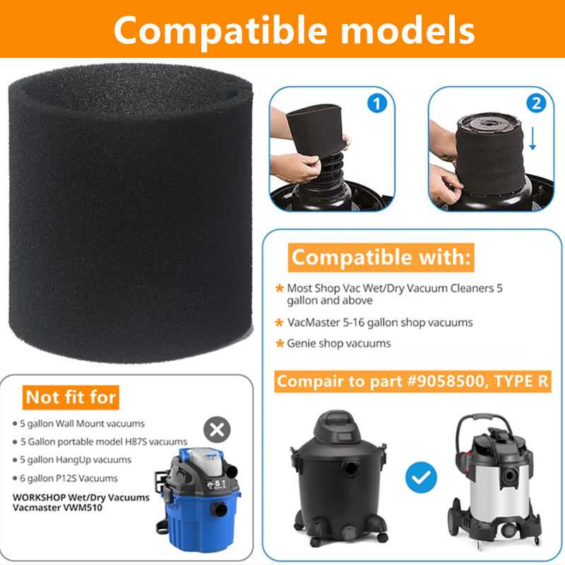 Set di 3 Filtri in Schiuma di  - Wet Dry Vacuum Shop recensione e prezzo