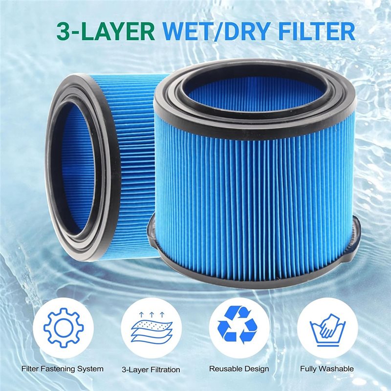 Filtro di ricambio a 3 strati  - Wet Dry Vacuum Shop recensione e prezzo